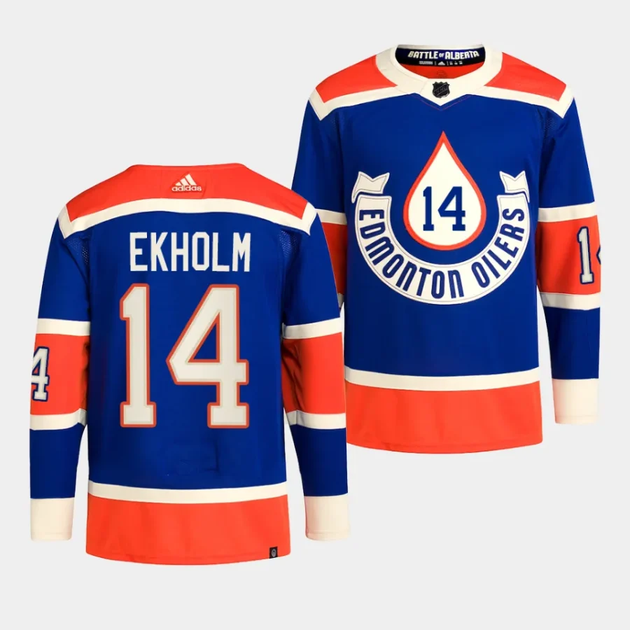 mattias ekholm oilers royal 2023 nhl heritage classic primegreen authentic playerjersey