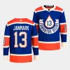 mattias janmark oilers royal 2023 nhl heritage classic primegreen authentic playerjersey