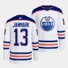 mattias janmark oilers white away authentic pro primegreenjersey