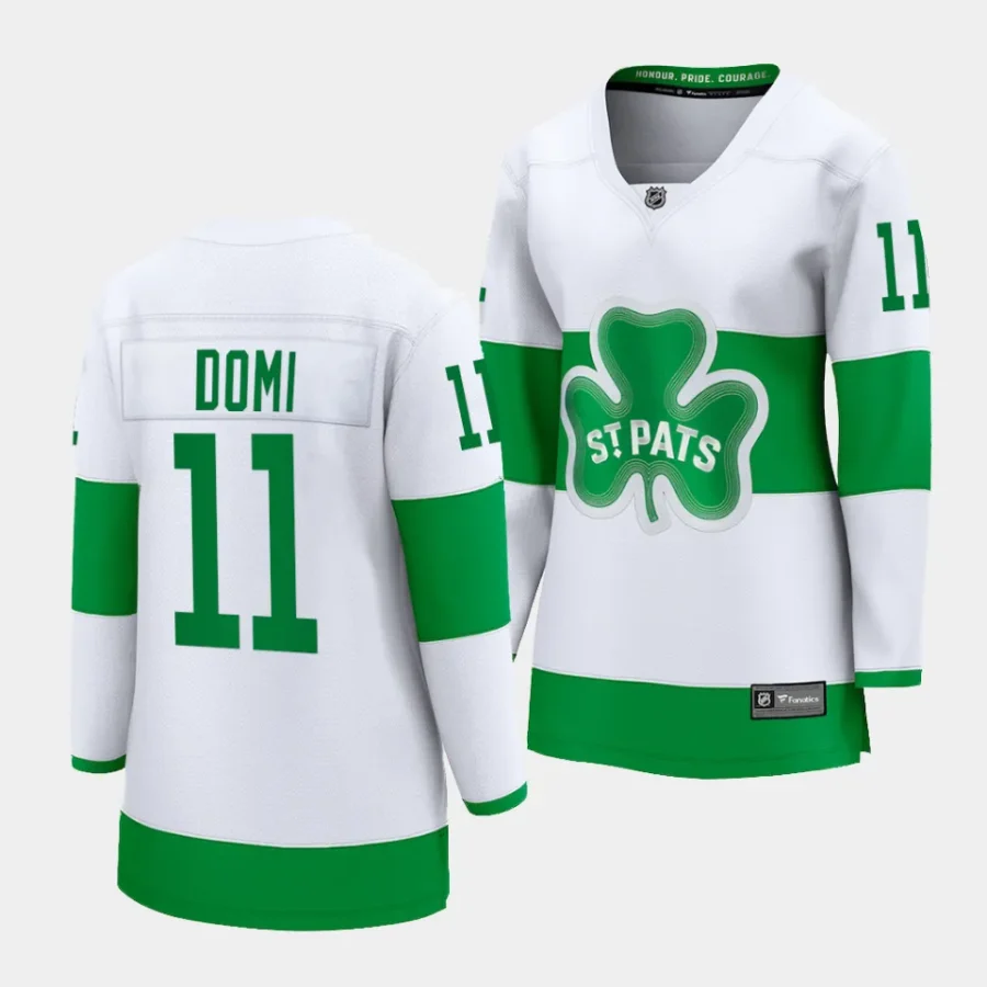 max domi maple leafs white 2024 st. patricks alternate premier womenjersey