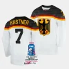 maximilian kastner germany 2023 iihf world championship home white jersey