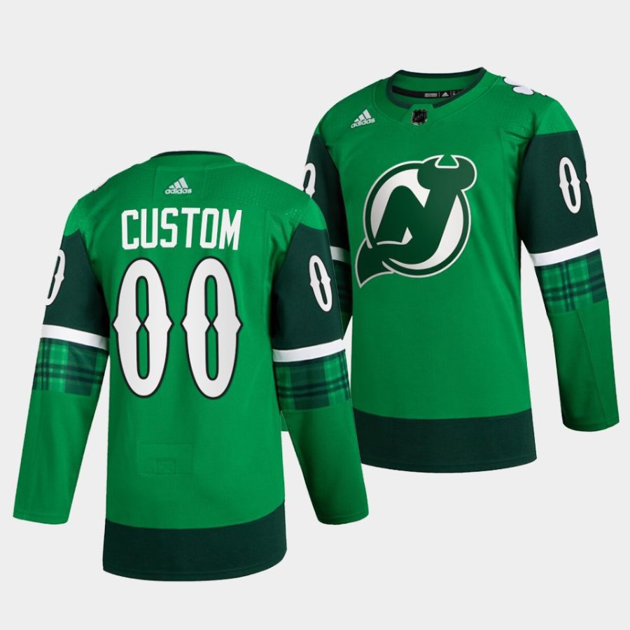 men devils custom green st patricks day jersey