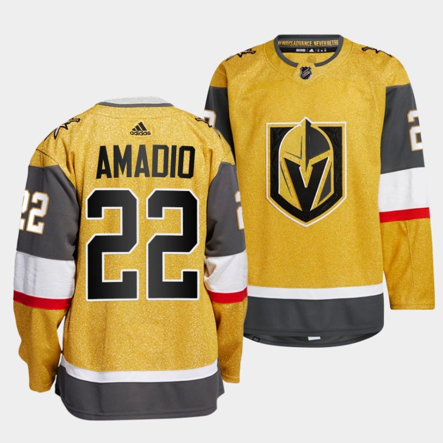 michael amadio golden knights gold 2022 23home authentic jersey