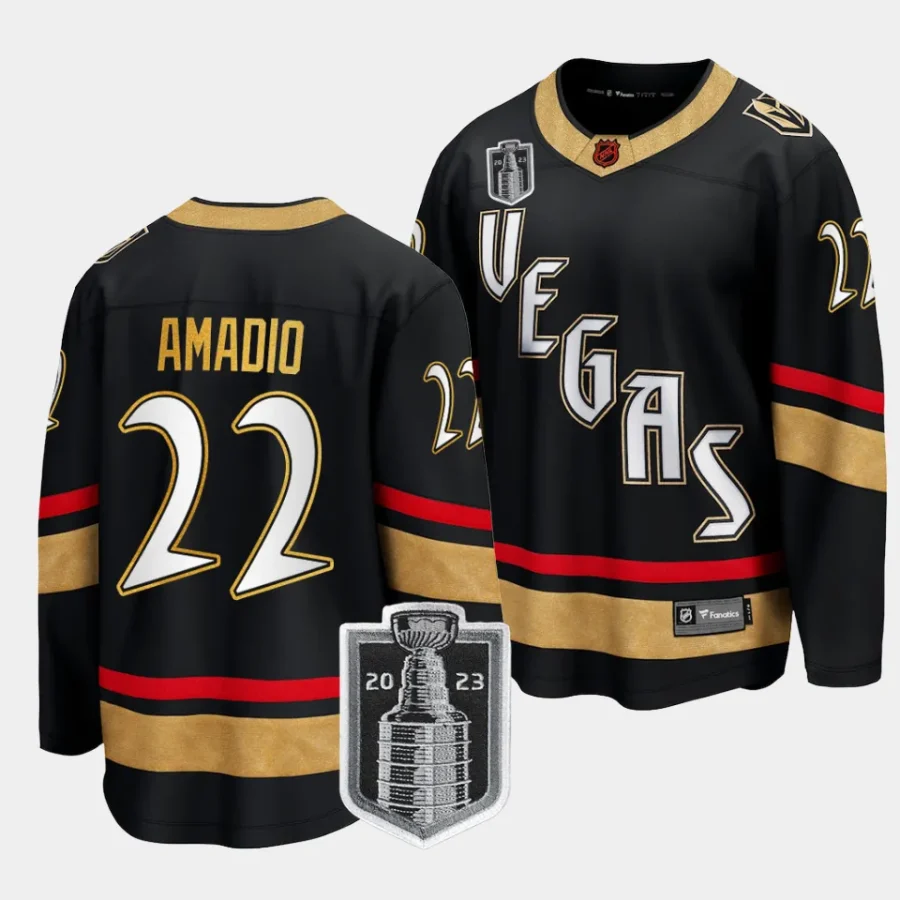 michael amadio vgk black 2023 stanley cup final special edition jersey