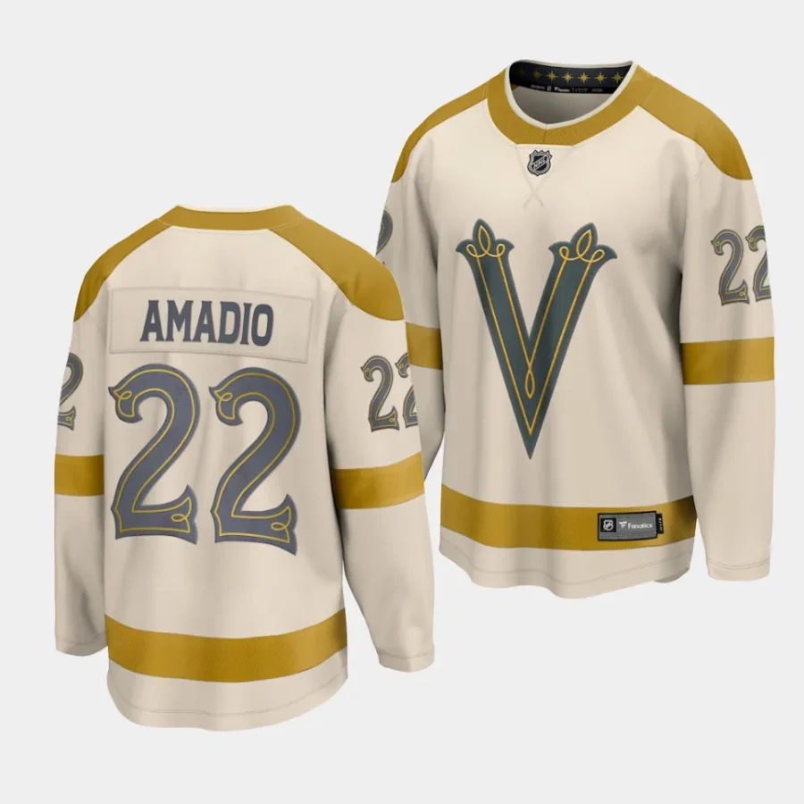 michael amadio vgk cream 2024 nhl winter classic breakaway player jersey