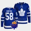 michael bunting maple leafs blue 2022the king borje patch authentic jersey