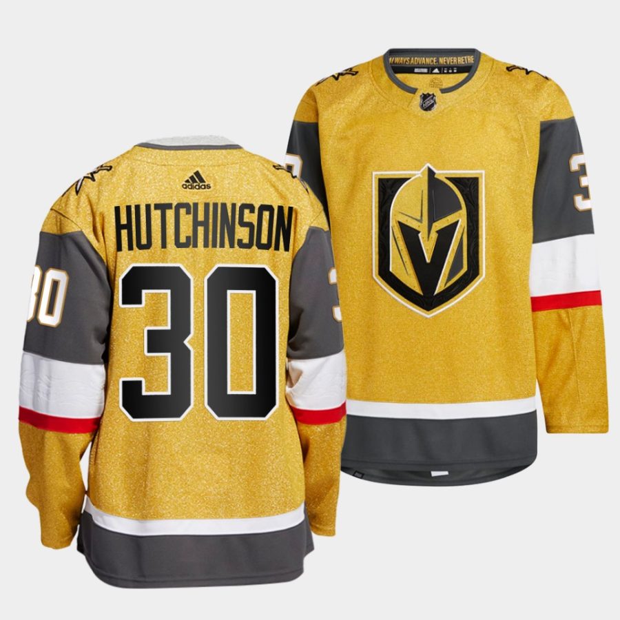 michael hutchinson golden knights gold 2022 23home authentic jersey