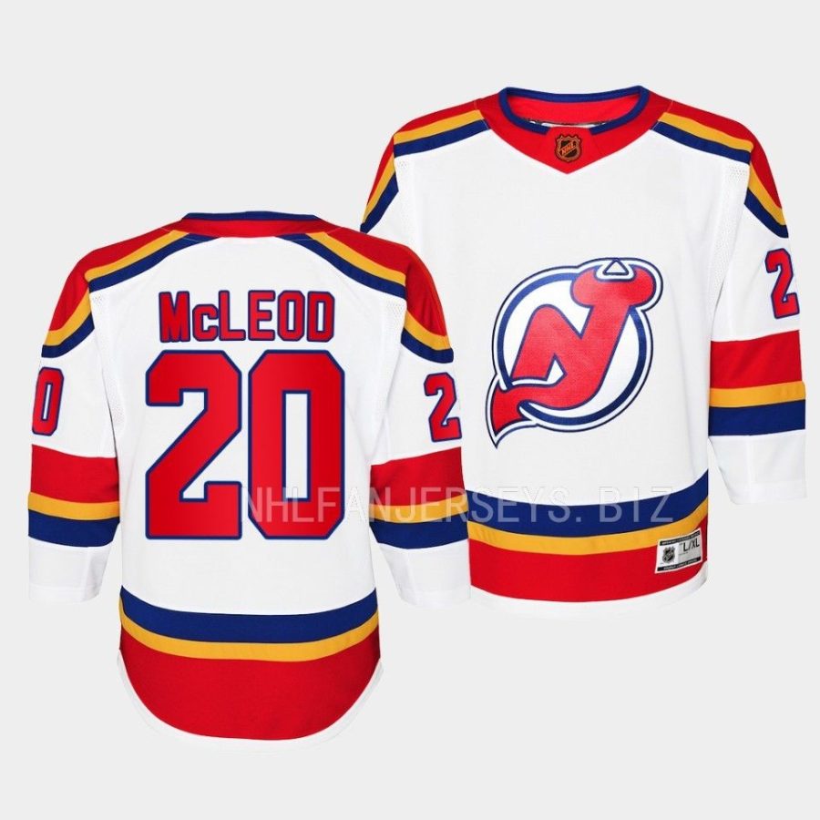 michael mcleod devils 2022special edition 2.0 youth white jersey