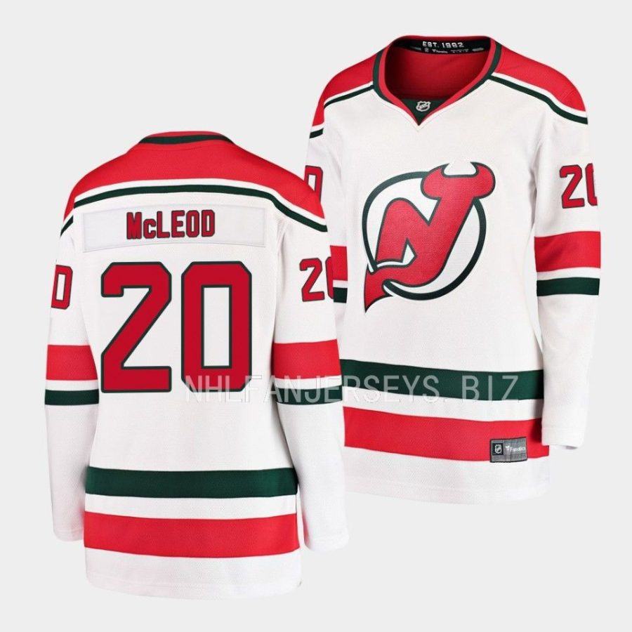 michael mcleod devils white heritage women jerseys