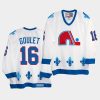 michel goulet quebec nordiques heritage vintage replica white jersey