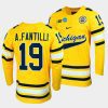 michigan wolverines adam fantilli 2023 ncaa hockey tournament maize jersey