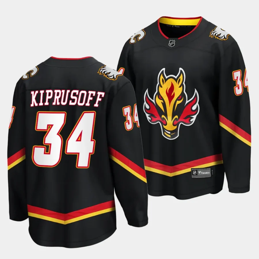 miikka kiprusoff flames black alternate breakaway player jersey