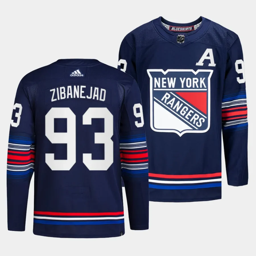 mika zibanejad rangers navy 2023 24alternate authentic pro jersey