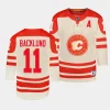 mikael backlund flames 2023 nhl heritage classic youth cream jersey