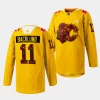 mikael backlund flames gold 2024south asian celebration holi jersey