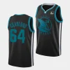 mikael granlund sharks black warriors mashup basketball jersey