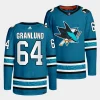 mikael granlund sharks teal home authentic pro primegreenjersey