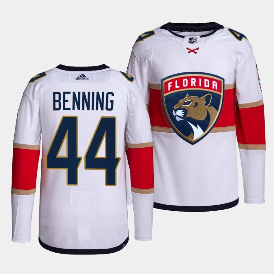 mike benning panthers white away primegreen jersey