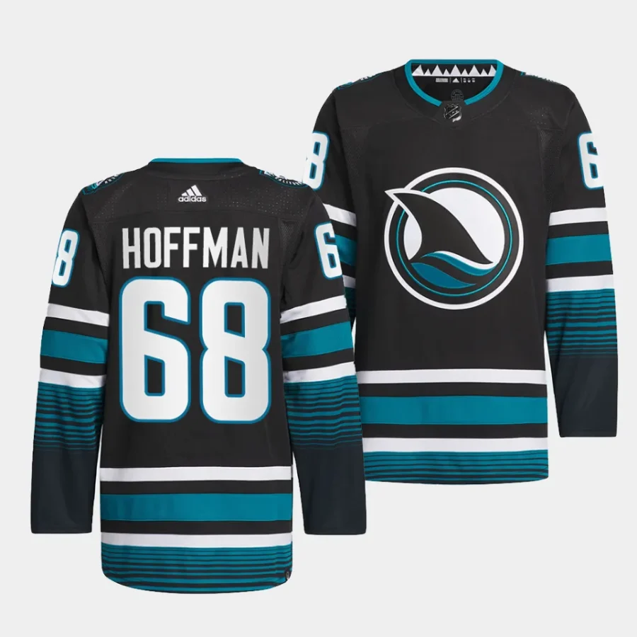 mike hoffman sharks black 2023 24cali fin 3rd alternate authentic pro jersey