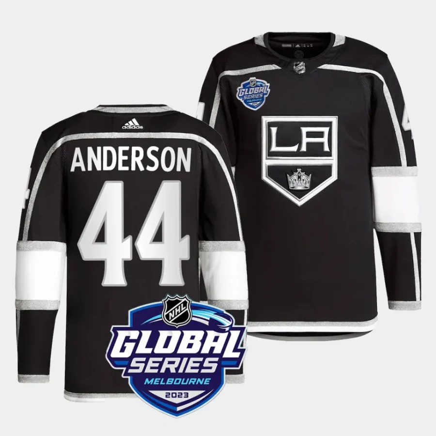 mikey anderson la kings black 2023 nhl global series authentic pro primegreenjersey