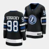 mikhail sergachev lightning black alternate women jerseys