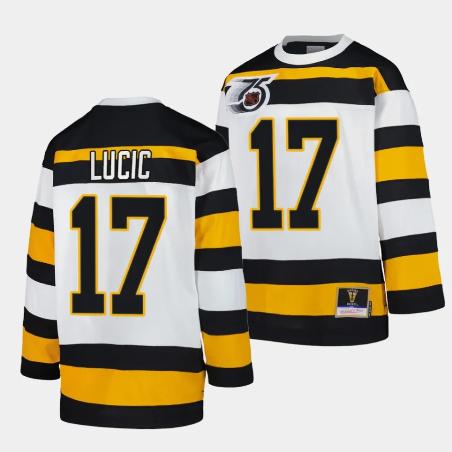 milan lucic bruins white blue line 1991 throwback jersey