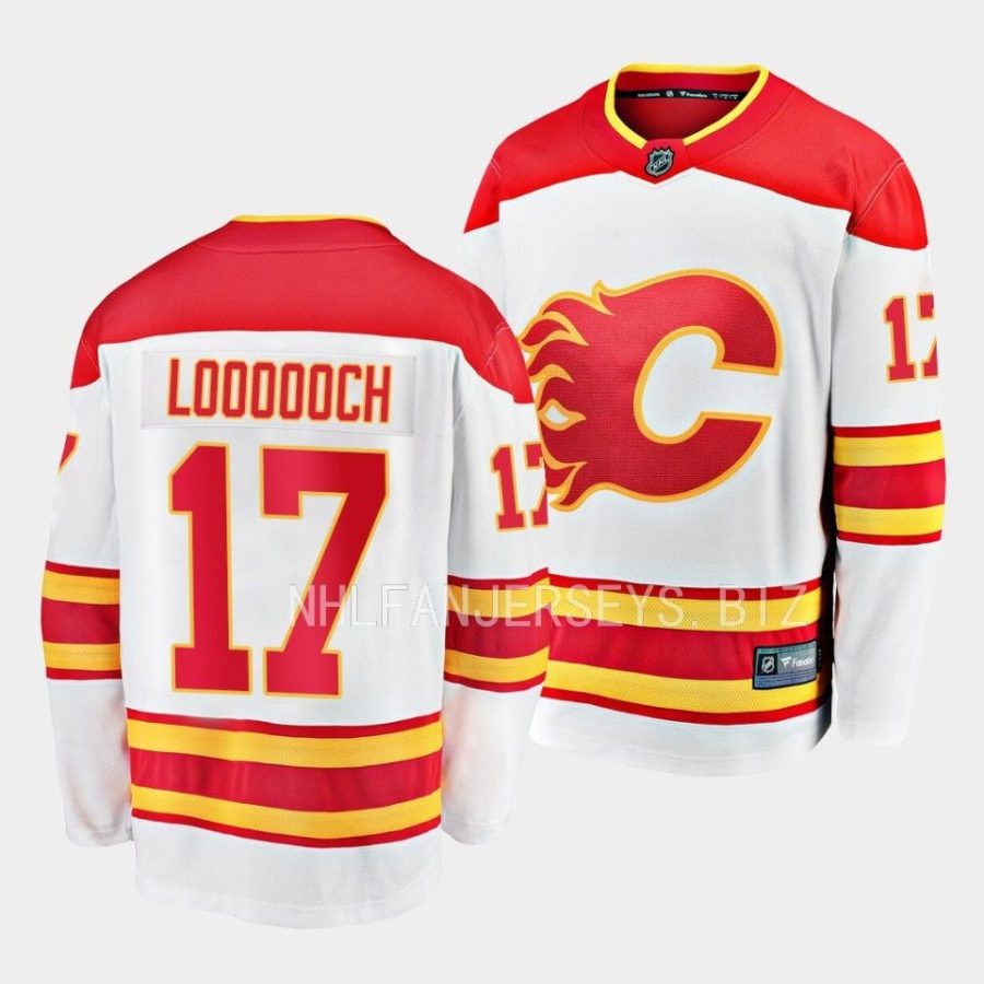 milan lucic flames white lu00000ch special custom jersey