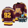 minnesota golden gophers logan cooley 2023 ncaa frozen four maroon ice hockey jersey