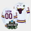 minnesota state mavericks custom 2022 frozen four white alternate jersey