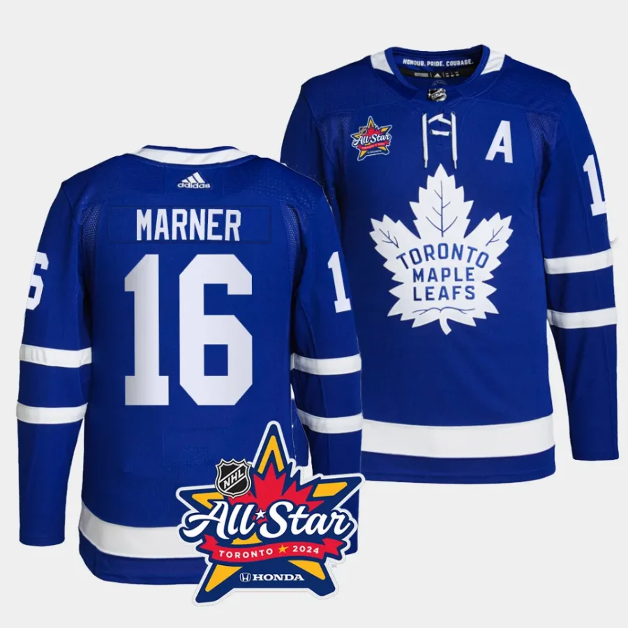 mitch marner maple leafs royal 2024 nhl all star logo authentic home jersey