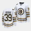 morgan geekie bruins white 2023 24100th anniversary premier jersey