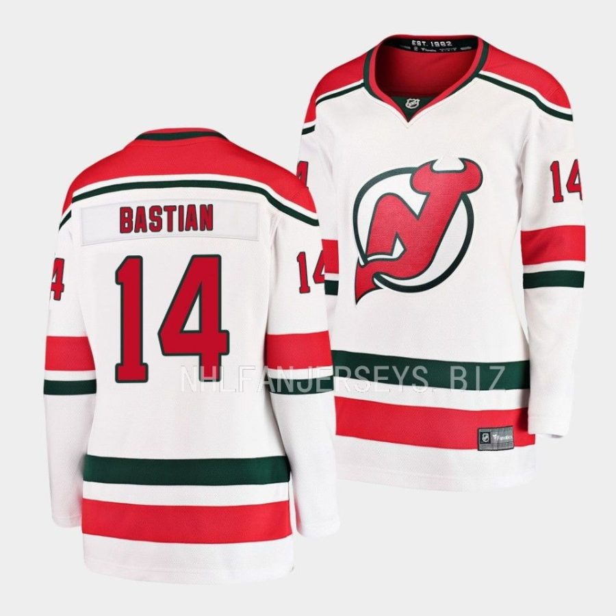 nathan bastian devils white heritage women jerseys