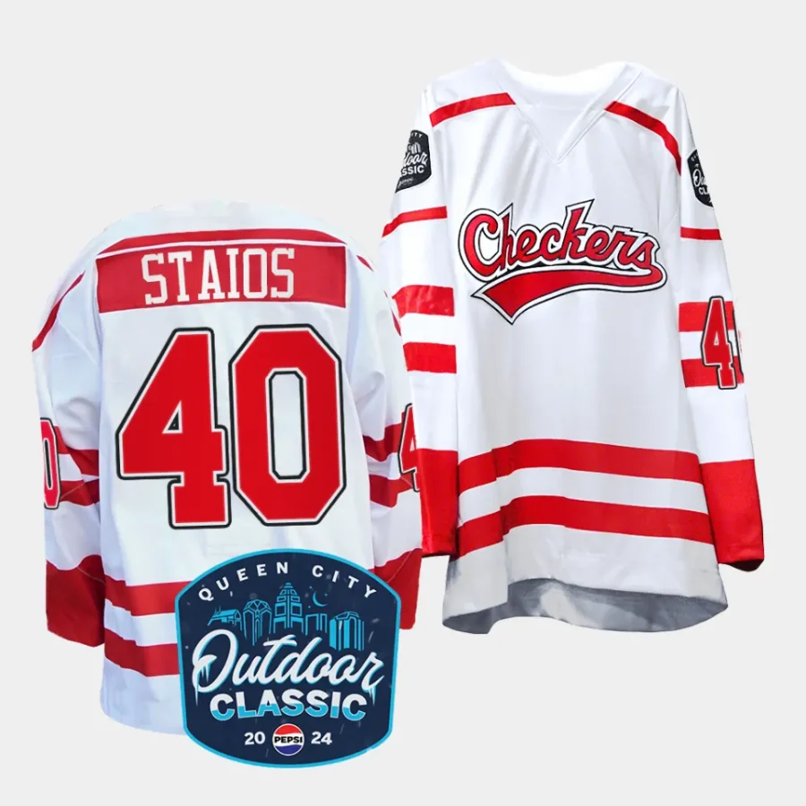 nathan staios charlotte checkers 2024 queen city outdoor classic whiteahl replica jerseys