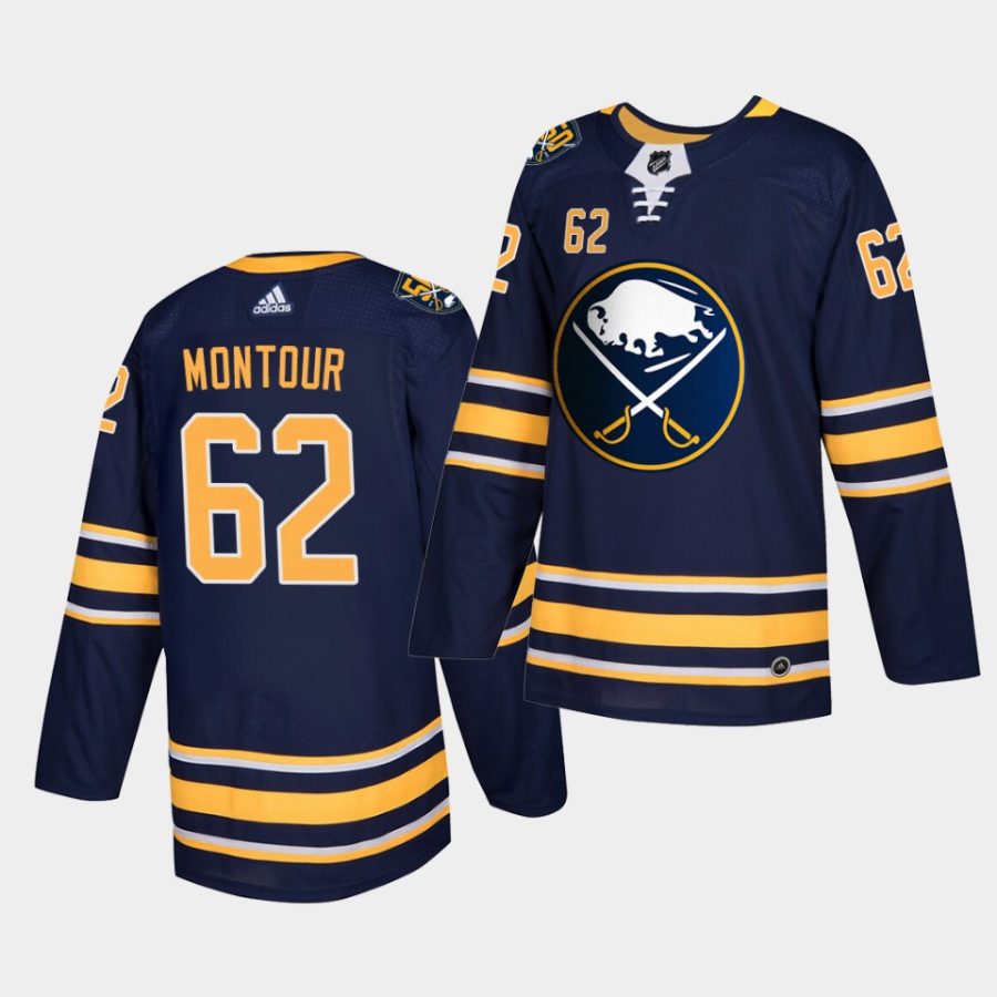 navy buffalo sabres sideline brandon montour jersey 1