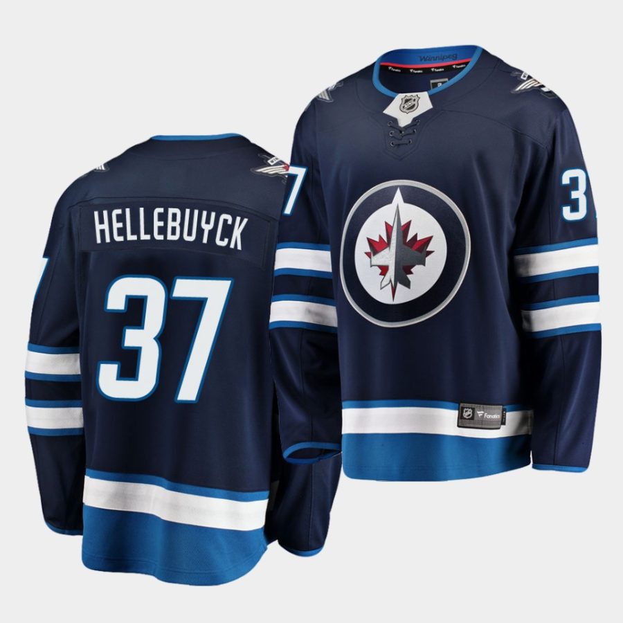 navy jetssideline connor hellebuyck jersey