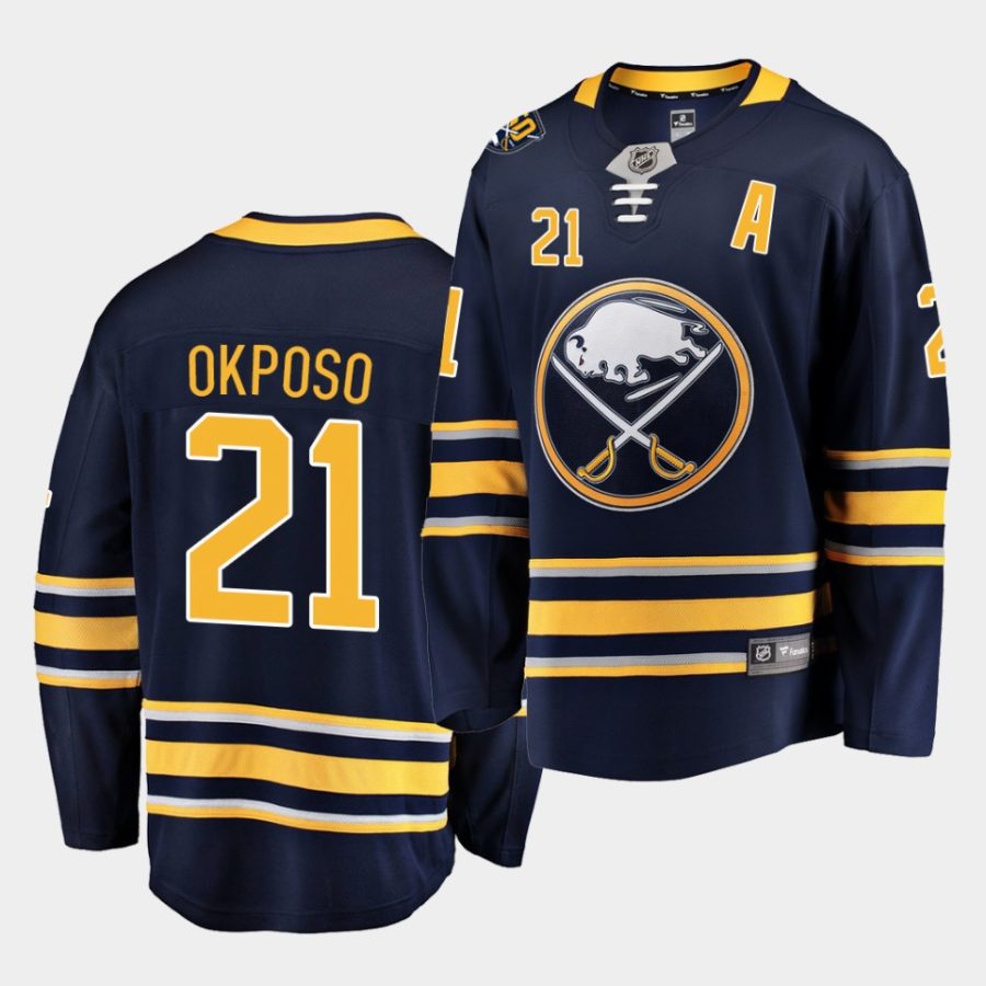 navy sabressideline kyle okposo jersey