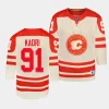 nazem kadri flames 2023 nhl heritage classic youth cream jersey