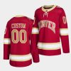 ncaa custom college hockey red road jersey