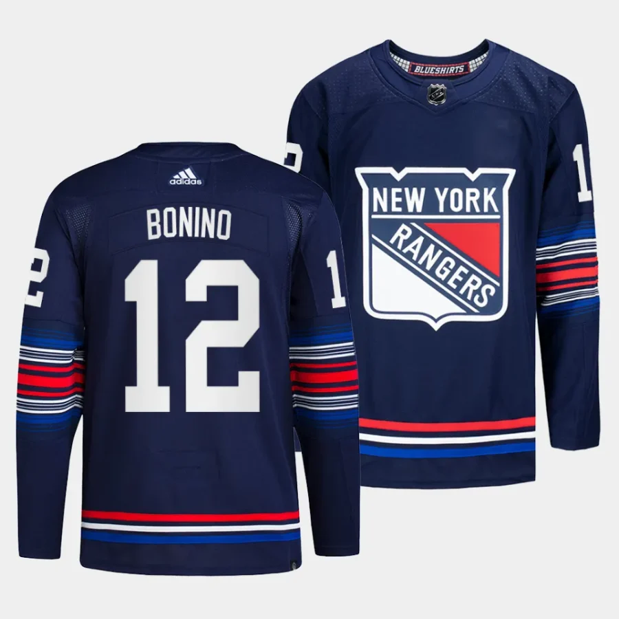 nick bonino rangers navy 2023 24alternate authentic third jersey