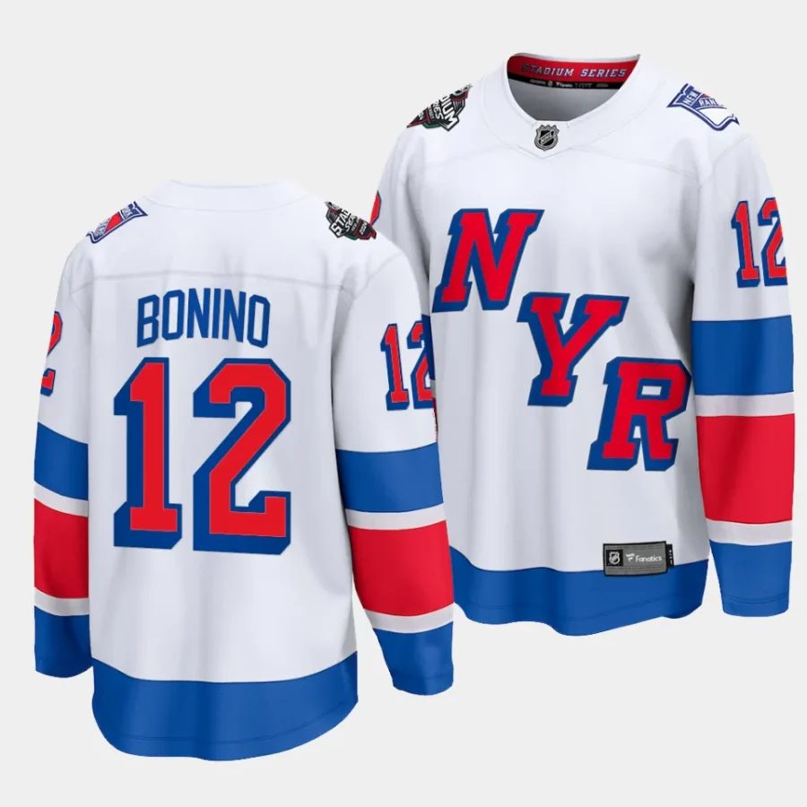 nick bonino rangers white 2024 nhl stadium series breakaway player jersey