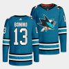 nick bonino sharks teal 2022 23home primegreen authentic jersey