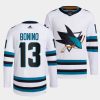 nick bonino sharks white 2022 23away primegreen authentic jersey