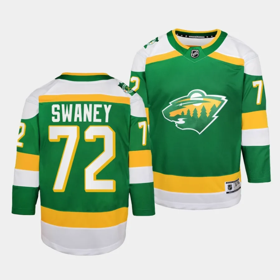 nick swaney wild 2023 24alternate youth greenreplica player jersey