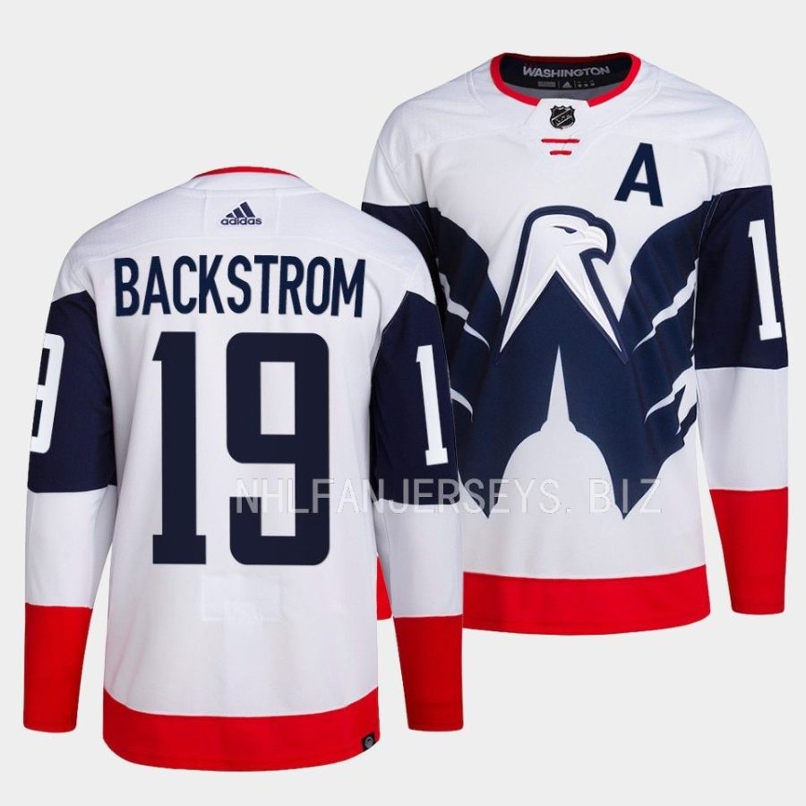 nicklas backstrom capitals white 2023 nhl stadium series primegreen authentic jersey