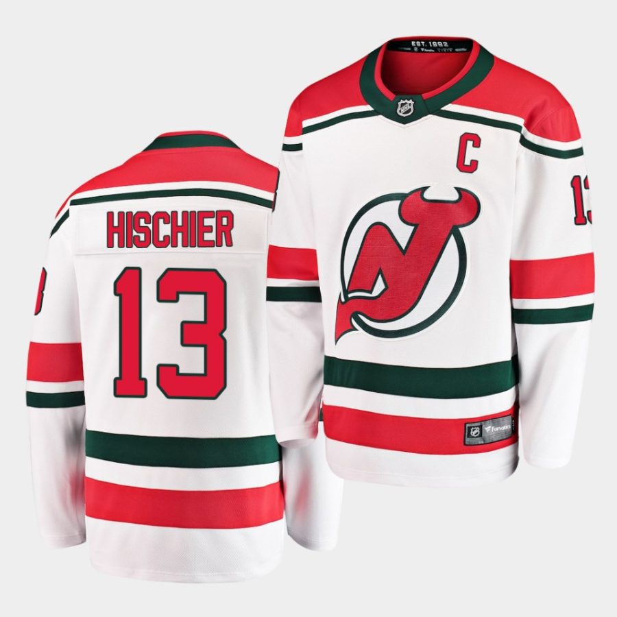 nico hischier devils alternate white jerseys