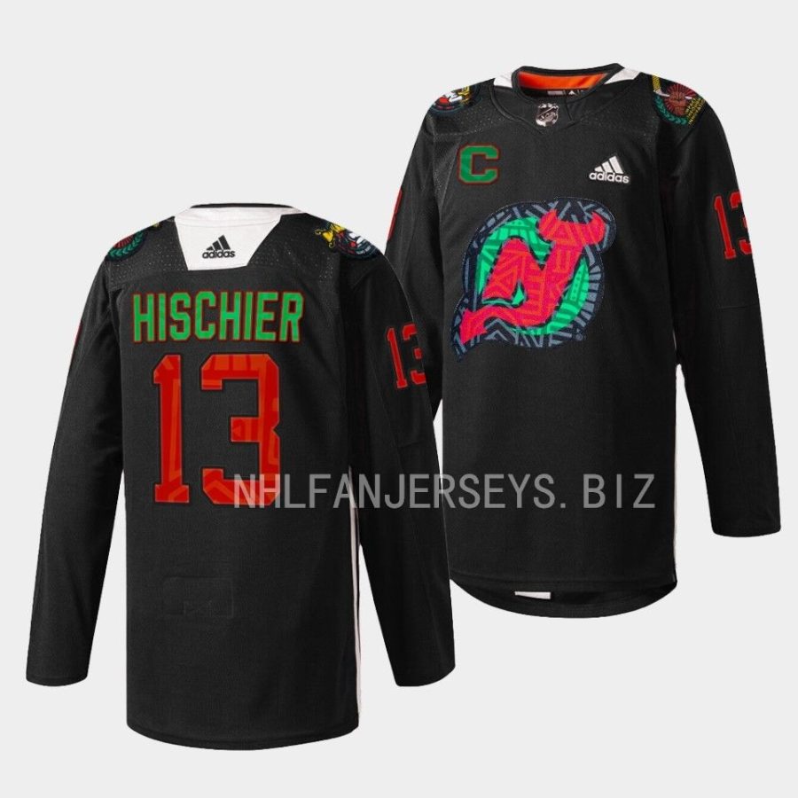 nico hischier devils black 2023black history celebration warm up jersey