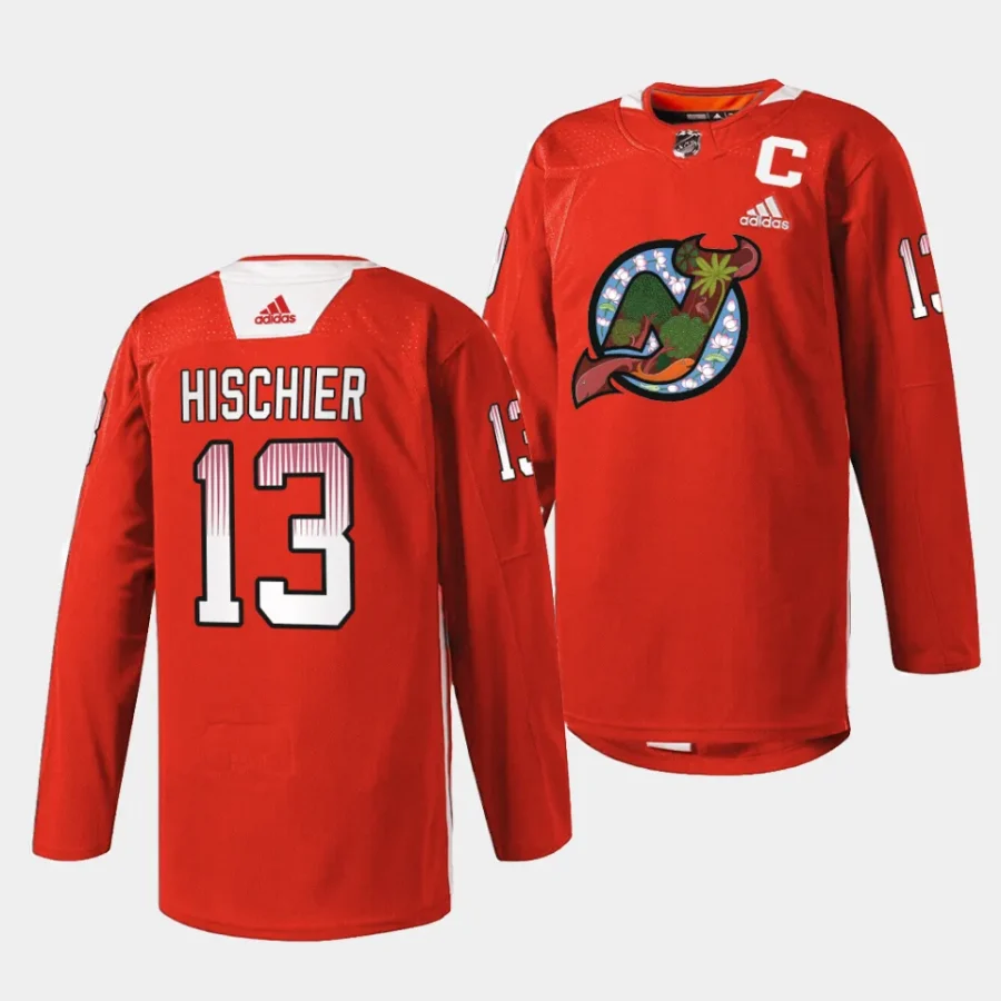 nico hischier devils red 2024asian and pacific islander heritage night jersey