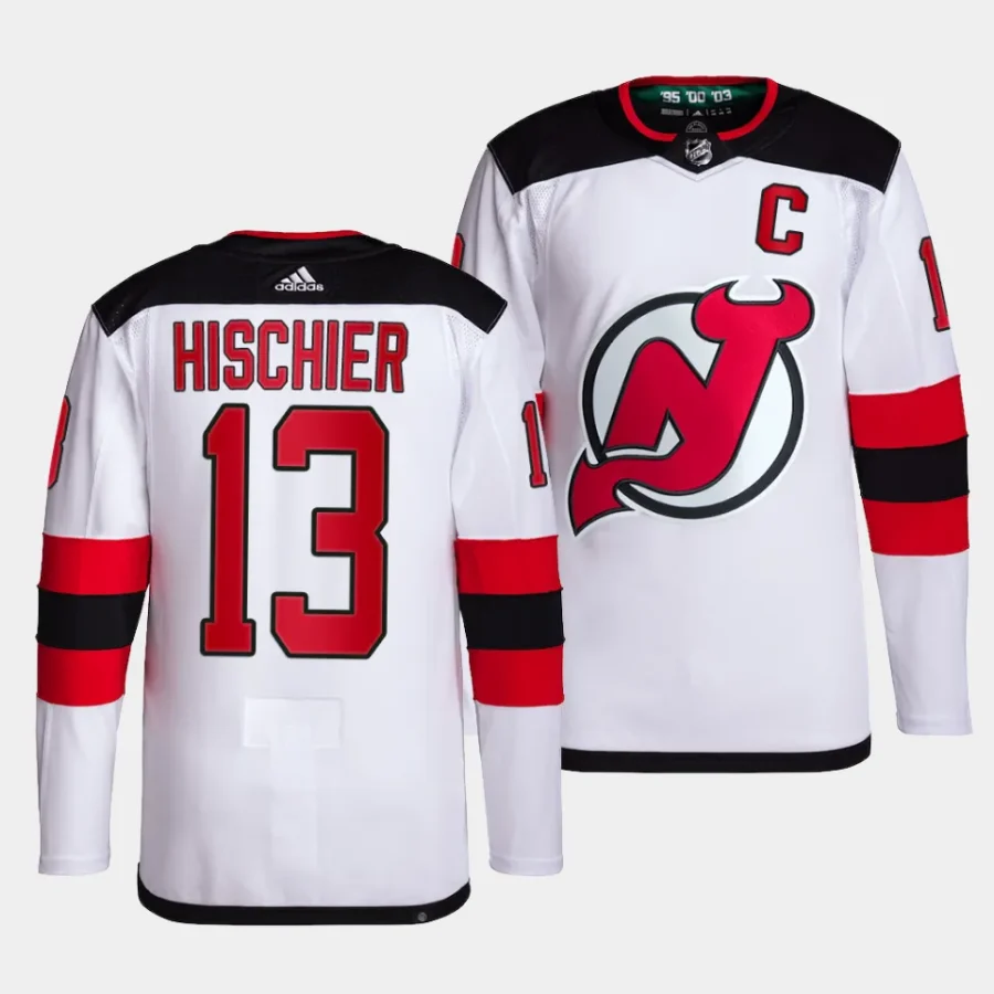 nico hischier devils white away primegreen menjersey