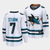 nico sturm sharks white away the evolve jersey