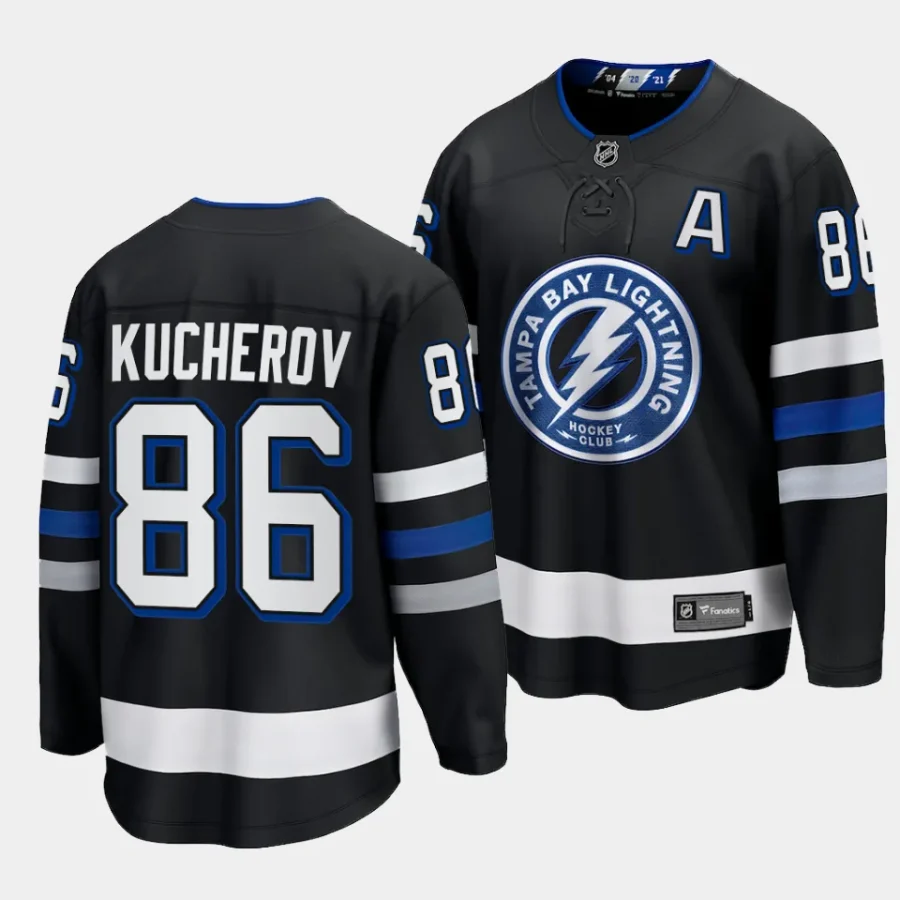 nikita kucherov lightning black 2023 24alternate premier breakaway jersey